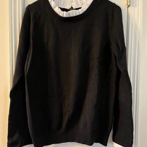 Black Mock-Layer Sweater